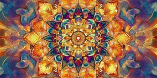 绚丽多彩曼陀罗图案艺术