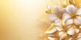 金色花卉背景图