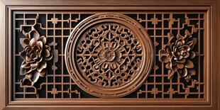 中式木雕雕花装饰图案