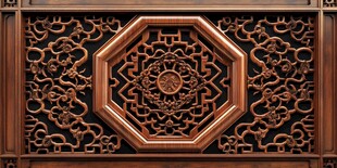 中式木雕窗棂精美图案