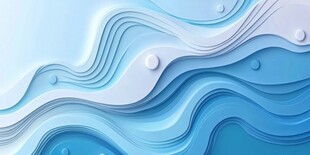 蓝白渐变立体波浪背景图