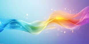 梦幻炫彩流动光波背景