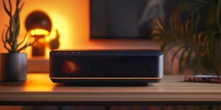 时尚家用投影仪摆拍展示