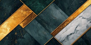 奢华黑金大理石拼接背景