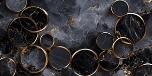 黑金大理石圆环装饰图案