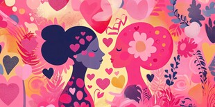 浪漫情侣剪影 爱意满满