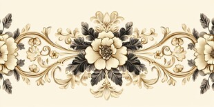 欧式古典花卉装饰花纹图案