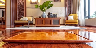 中式典雅客厅木地板场景