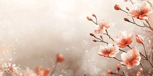 春日烂漫桃花绽放图