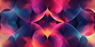 梦幻炫彩几何抽象图案