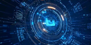 科技感十足的数字安全界面