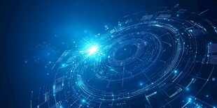 科技蓝光漩涡背景图