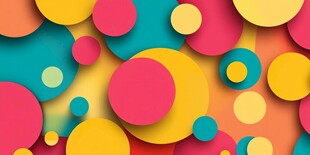 多彩圆形几何图案背景