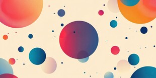 多彩圆球抽象背景图案