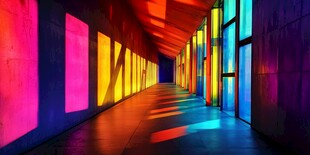 梦幻彩色光影艺术长廊