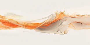 流动橙白抽象艺术纹理