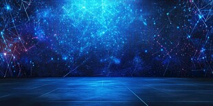 梦幻蓝色星空科技背景