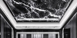 奢华大理石电梯天花板设计