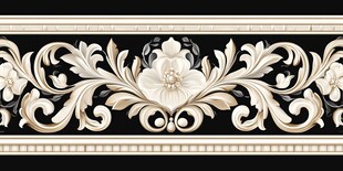 欧式奢华花卉浮雕装饰线条