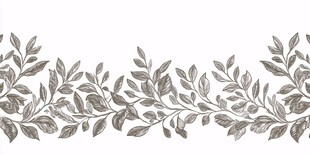 复古手绘枝叶装饰图案