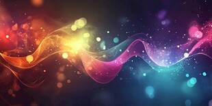 梦幻炫彩动感光波背景