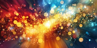 炫彩光斑梦幻背景图