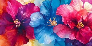 绚丽多彩的花卉艺术图景