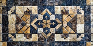 复古几何拼花瓷砖图案
