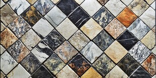 多彩大理石拼贴瓷砖图案