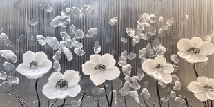 立体花朵墙面装饰艺术
