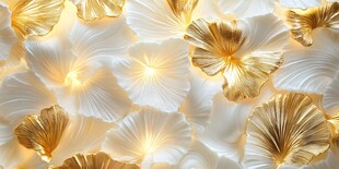 金色银杏叶墙面装饰艺术