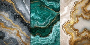 三色奢华大理石纹理图案