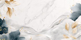 水墨大理石花卉背景图