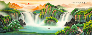 壮丽山水国画景观