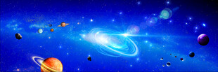 银河星球外太空陨石宇宙星空背景