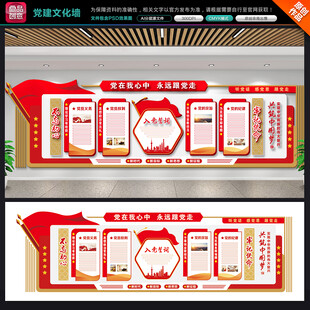 党员活动室党建文化墙
