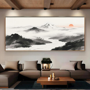 原创客厅高端装饰画玄关沙发背景
