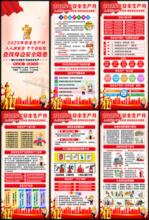 安全生产月X展架