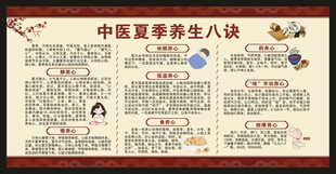 夏季中医养生知识宣传栏