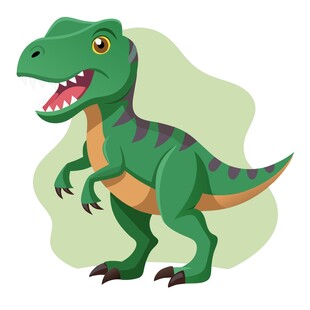 可爱卡通恐龙形象展示