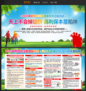 2025防范非法集资宣传月展板