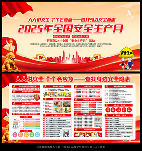 2025年安全生产月展板