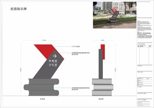 校园指示牌 导视牌