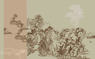 古风山水墨画意境图