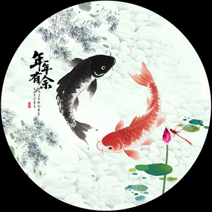 国画鲤鱼