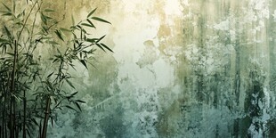 水墨风竹林背景图