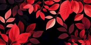 红叶片片 梦幻般的植物图景