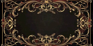 黑金奢华欧式花纹边框背景