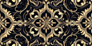 黑金奢华复古花纹图案
