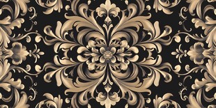 黑金奢华欧式花纹图案